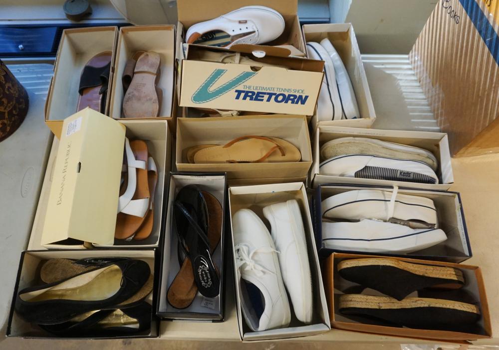 LARGE GROUP OF SHOES (TRETORN, J. CREW,