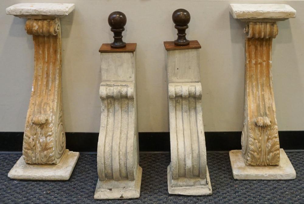 TWO PAIR CLASSICAL PAINTED PLASTER 32f439