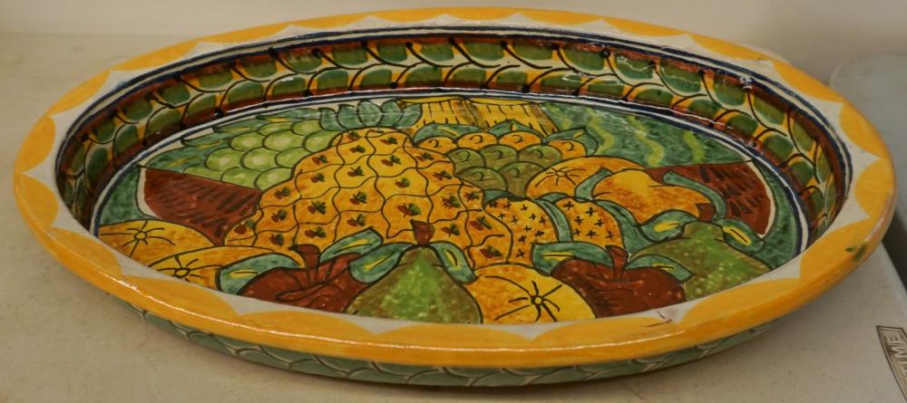 MEXICAN PAINTED CERAMIC FRUIT PLATE  32f44c