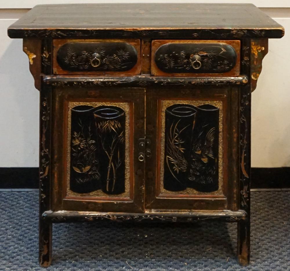 SOUTHEAST ASIAN LACQUER SIDE CABINET,