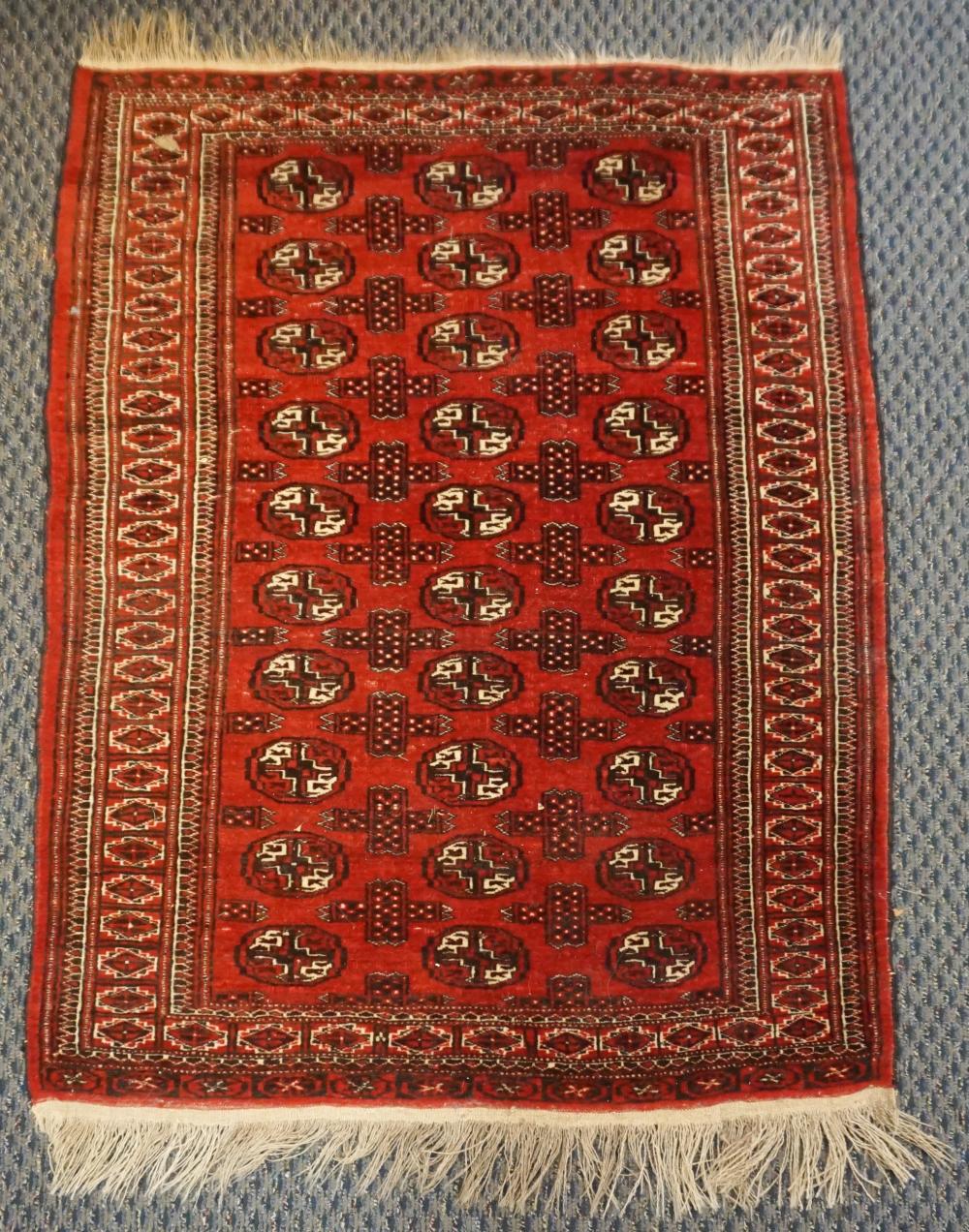 TURKOMAN RUG, 4 FT 5 IN X 3 FT