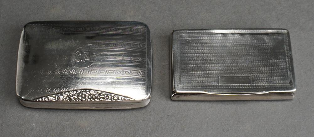 TWO STERLING SILVER SNUFF BOXES  32f5ce