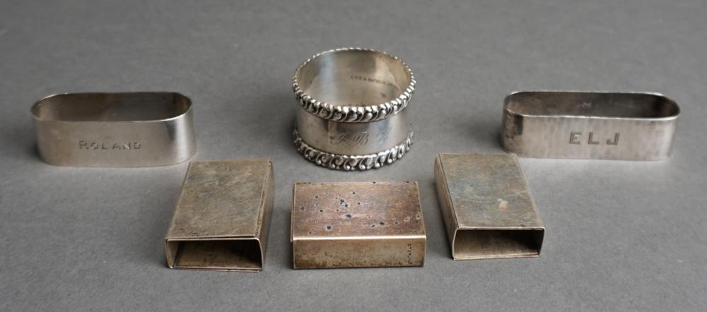 FOUR STERLING SILVER MATCH CASES