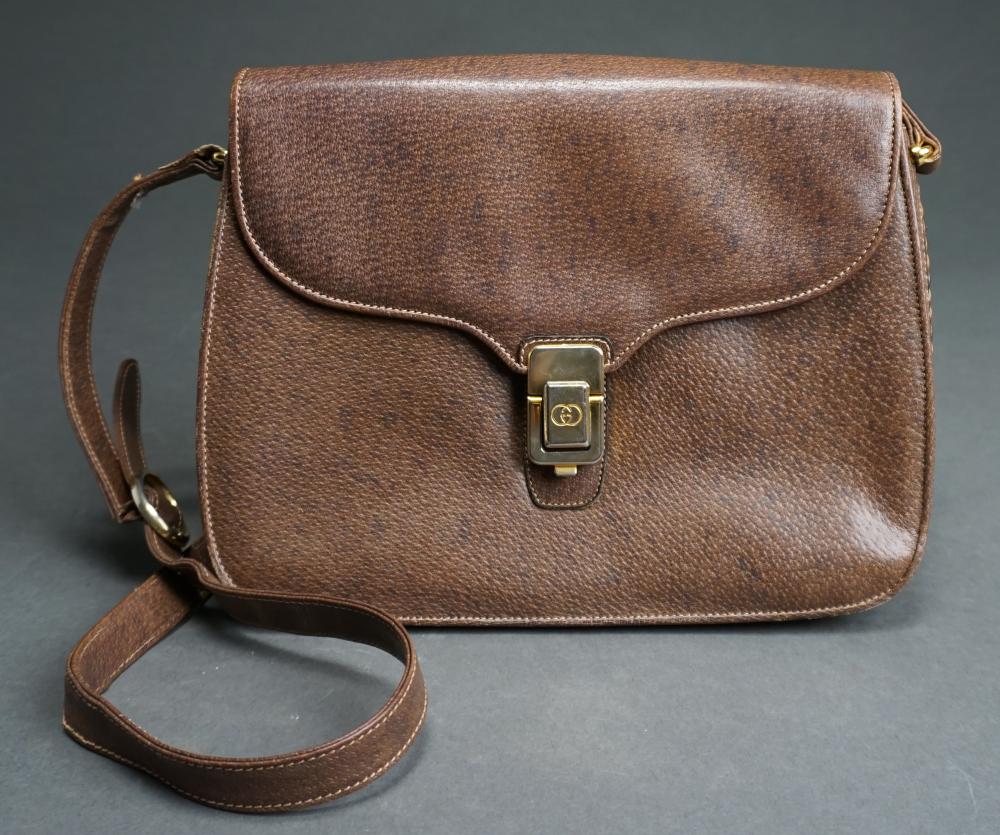 GUCCI LEATHER SHOULDER BAG WITH