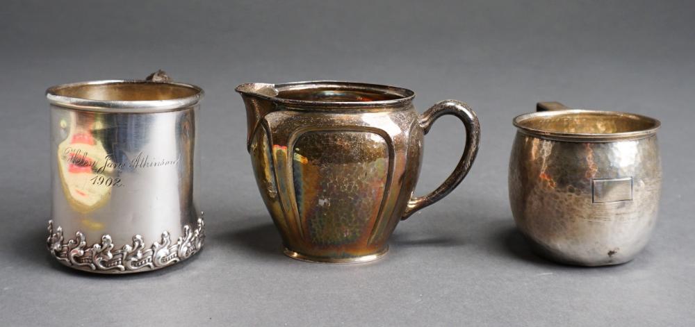 TWO STERLING SILVER CUPS AND A 32f5f1