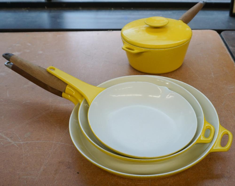 SET OF THREE COPCO DANISH ENAMEL PANS