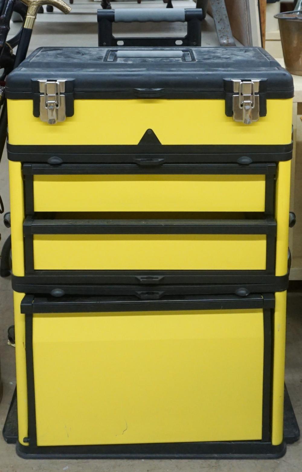 BLACK AND YELLOW PLASTIC PORTABLE