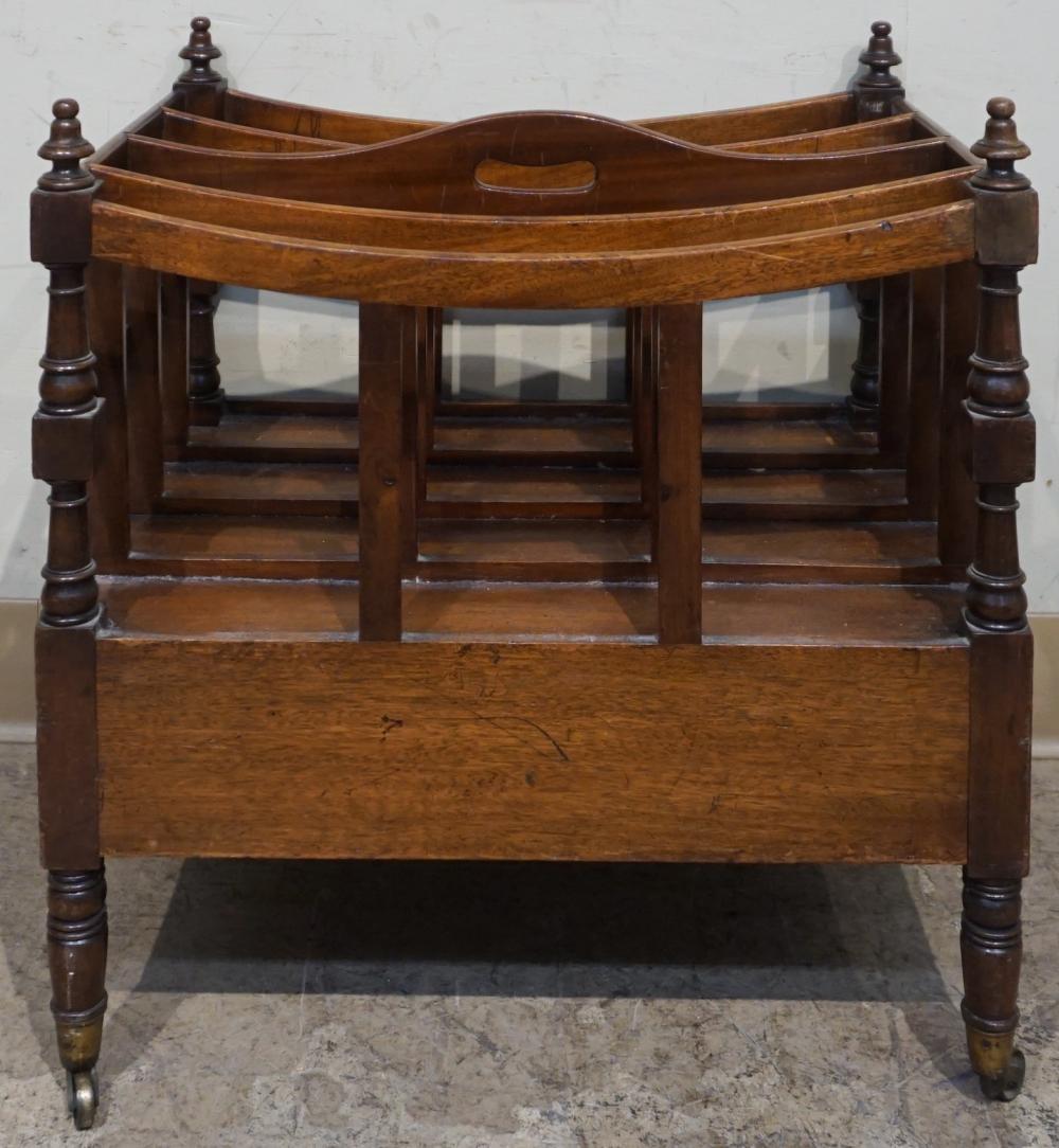 REGENCY STYLE MAHOGANY CANTERBURY