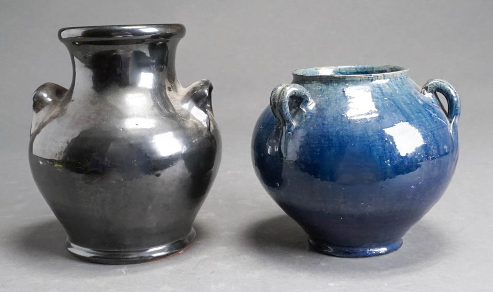 TWO AMERICAN GLAZED ART POTTERY