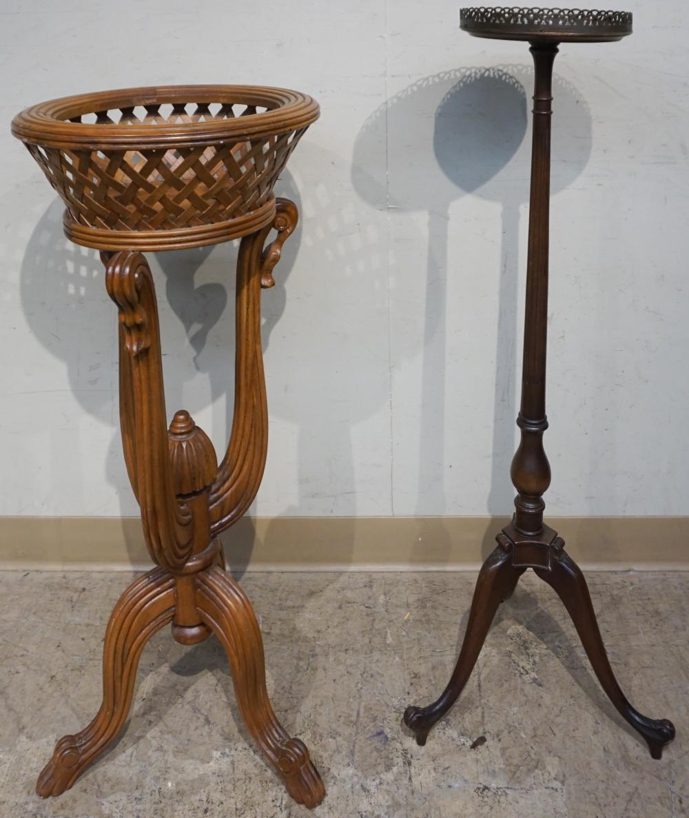 TWO NEOCLASSICAL WOOD STANDS, H