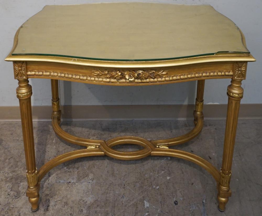 LOUIS XVI STYLE GILT PAINTED CENTER 32d136