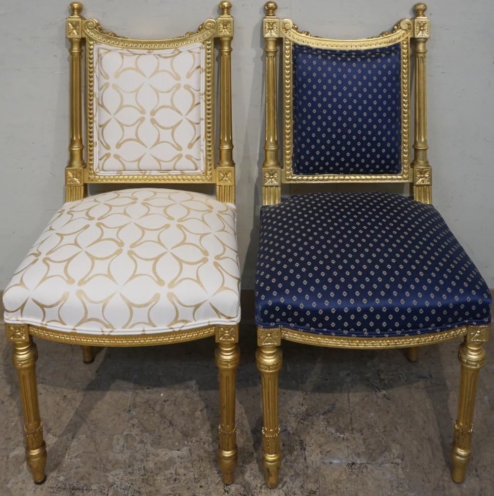 TWO LOUIS XVI STYLE GILT PAINTED 32d139