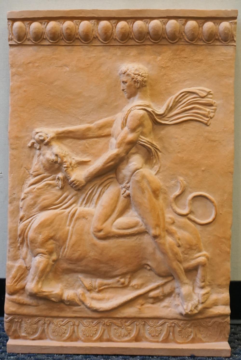 FRENCH TERRA COTTA TAUROCTONY RELIEF