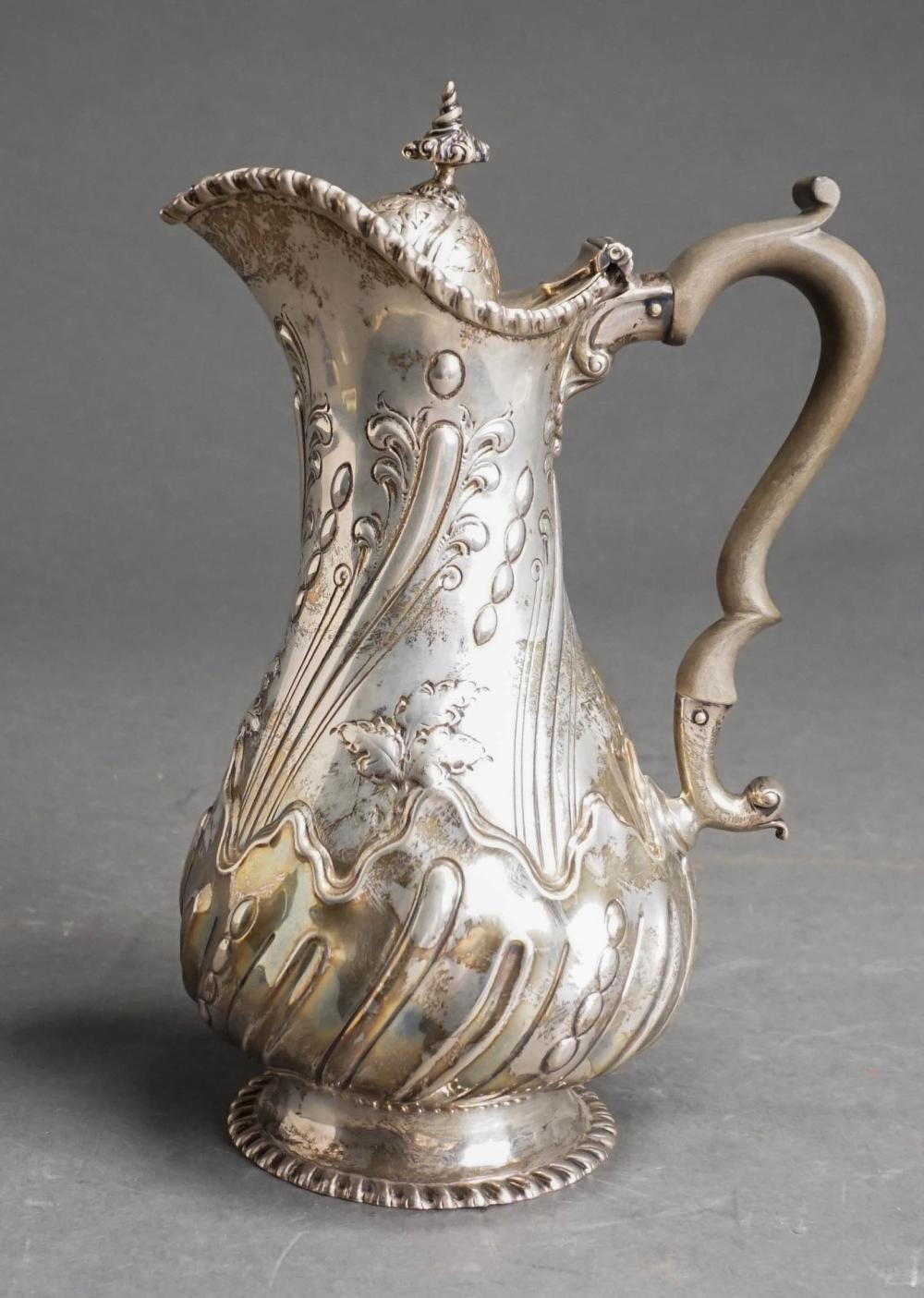 VICTORIAN SILVER COFFEE POT, CIRCA