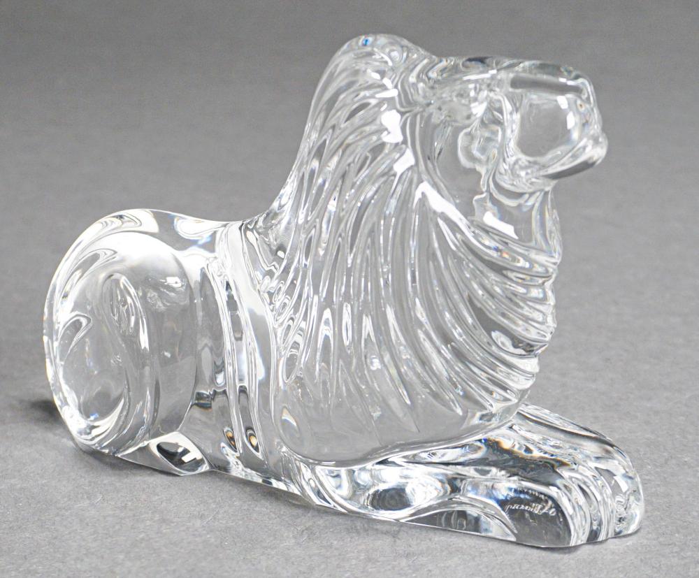 WATERFORD CRYSTAL LION FIGURINE,