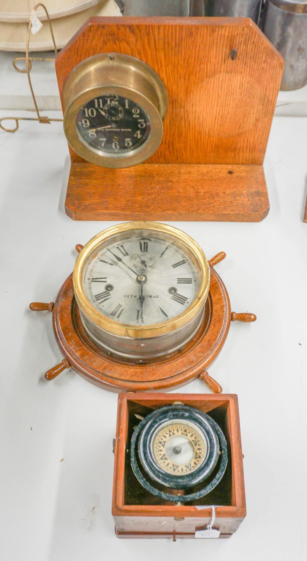 TWO SETH THOMAS SHIP CLOCKS AND 32d242