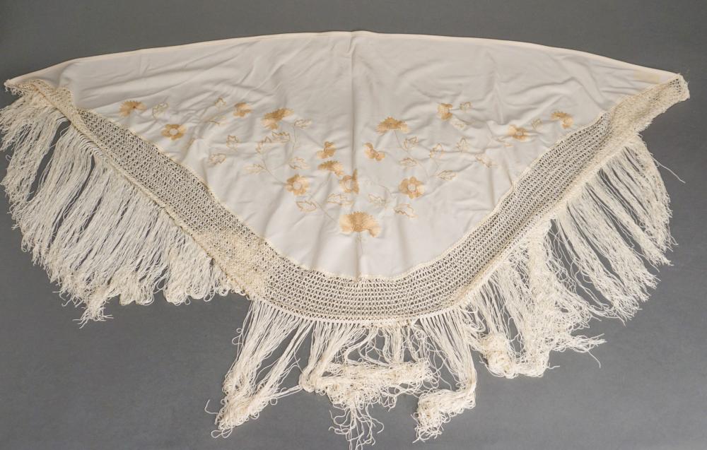 EMBROIDERED SILK SHAWLEmbroidered