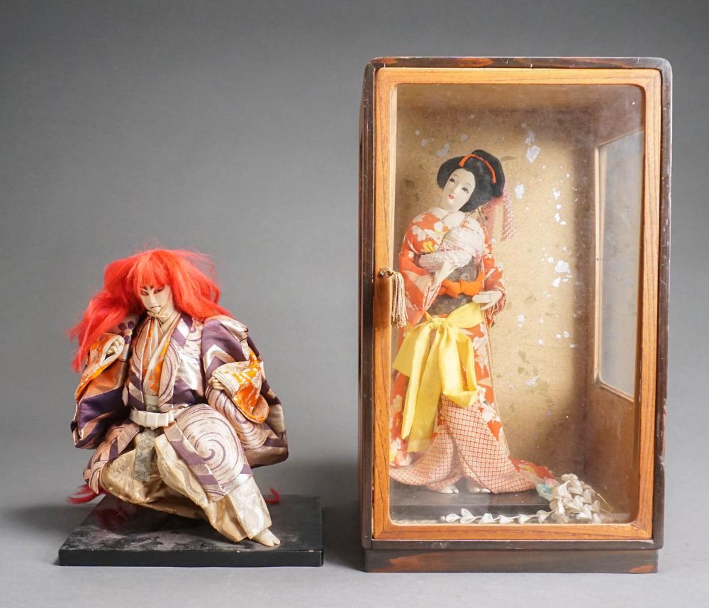 TWO JAPANESE CLOTH DOLLS ONE IN 32d2f7