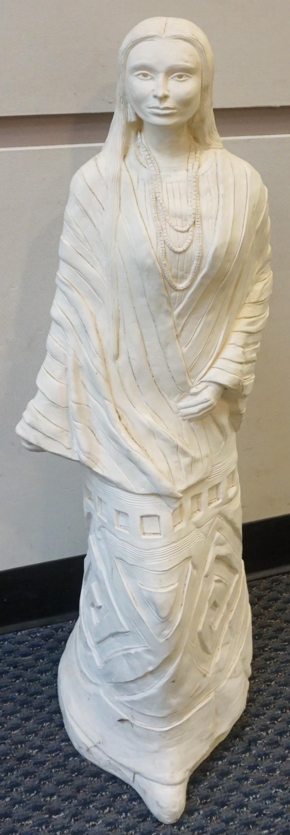 PLASTER FIGURE OF COMANCHE WOMAN  32d2ff