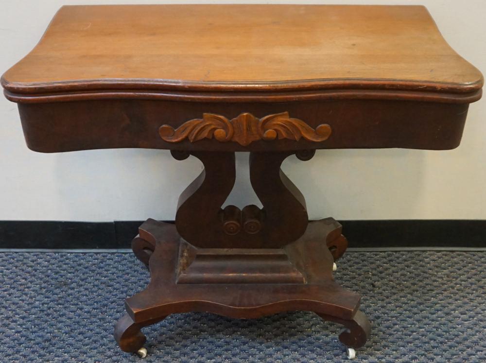 CLASSICAL STYLE MAHOGANY FOLD TOP 32d316