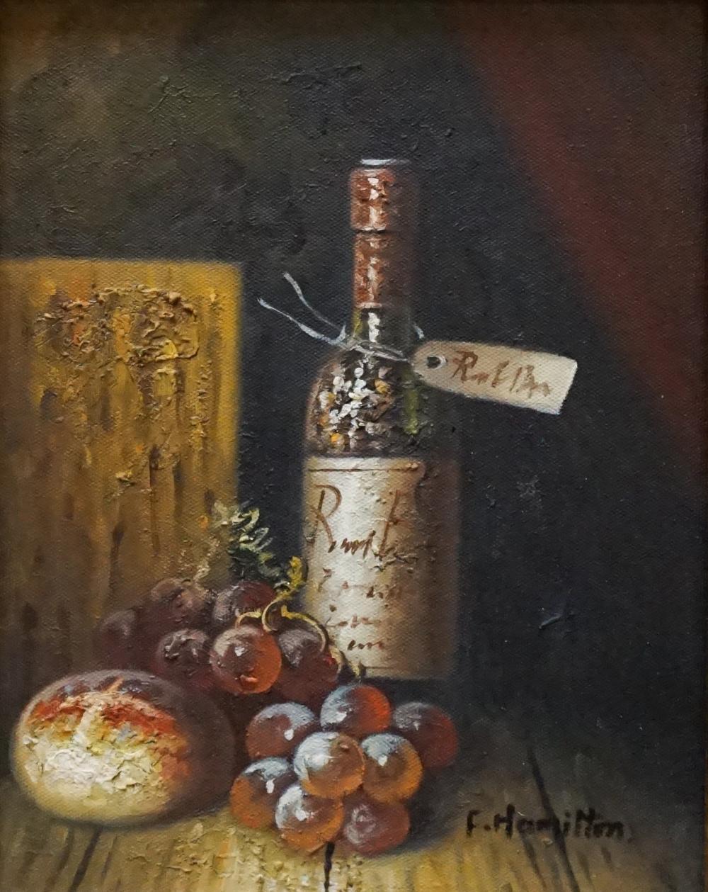 F. HAMILTON, STILL LIFE, OIL ON