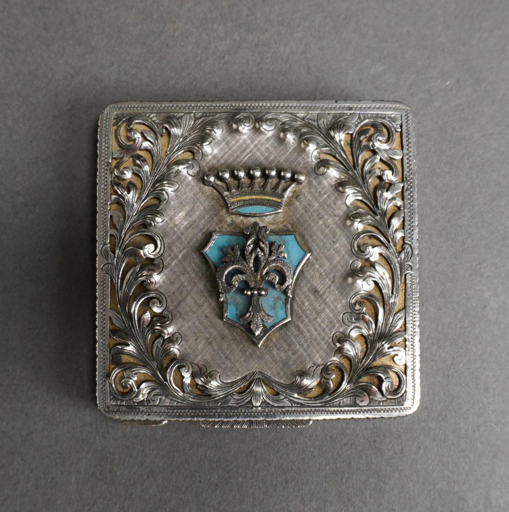 ITALIAN 800-SILVER AND ENAMEL ROYAL