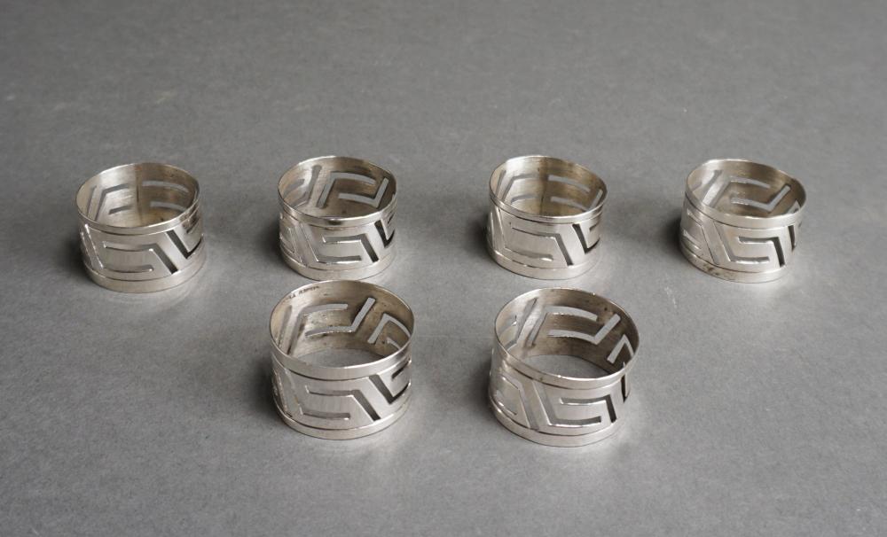 SIX MEXICAN STERLING SILVER PIERCED