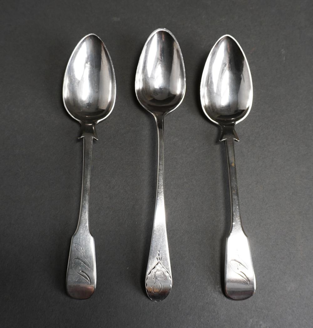 THREE COIN SILVER SPOONS INCLUDING 32d3cf