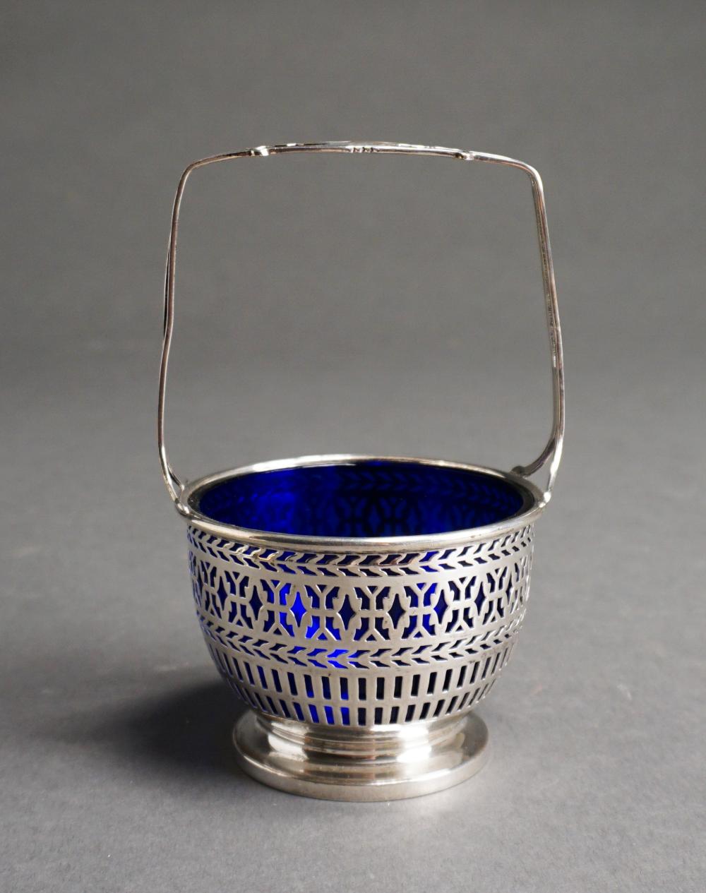 STERLING SILVER AND COBALT GLASS
