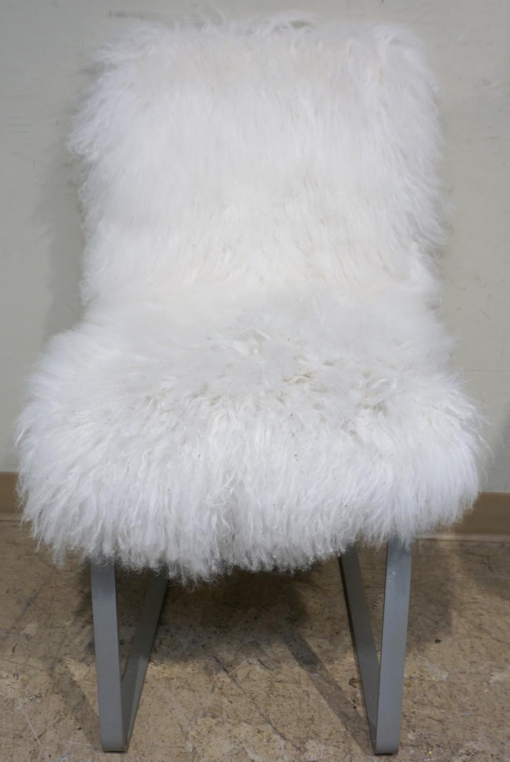 CONTEMPORARY LLAMA WOOL SIDE CHAIRContemporary