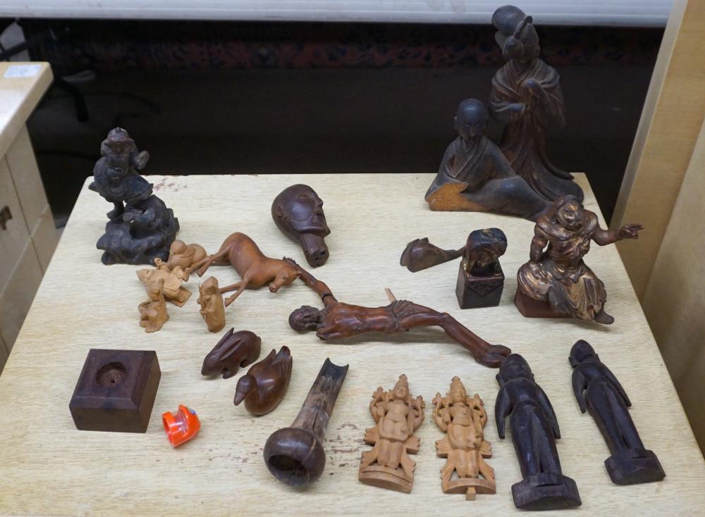 COLLECTION OF MOSTLY ASIAN CARVED