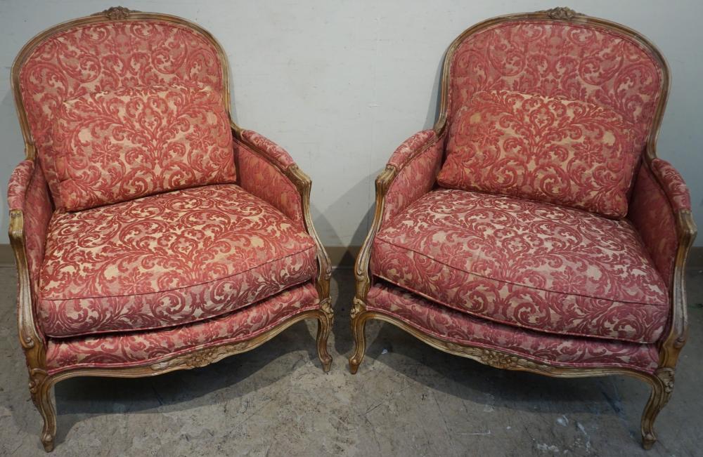 PAIR PEARSON PROVINCIAL STYLE UPHOLSTERED