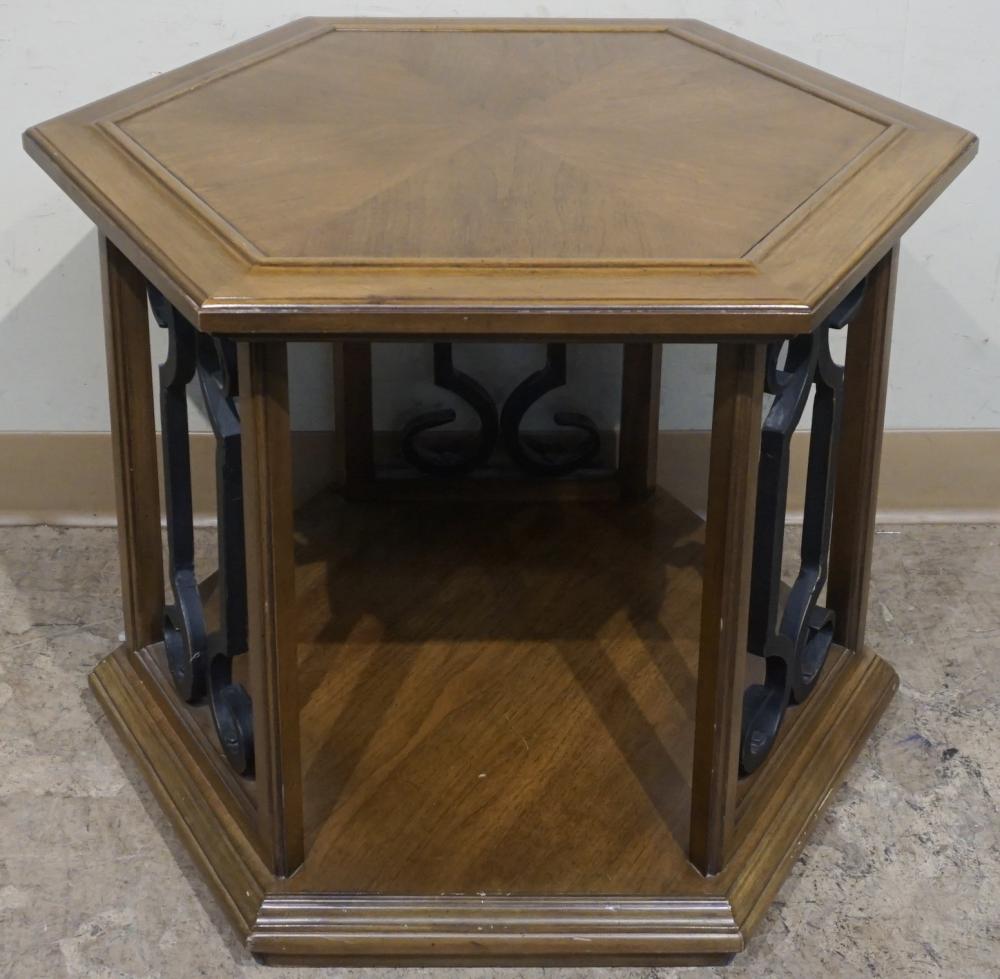 NEOCLASSICAL STYLE HEXAGONAL FRUITWOOD