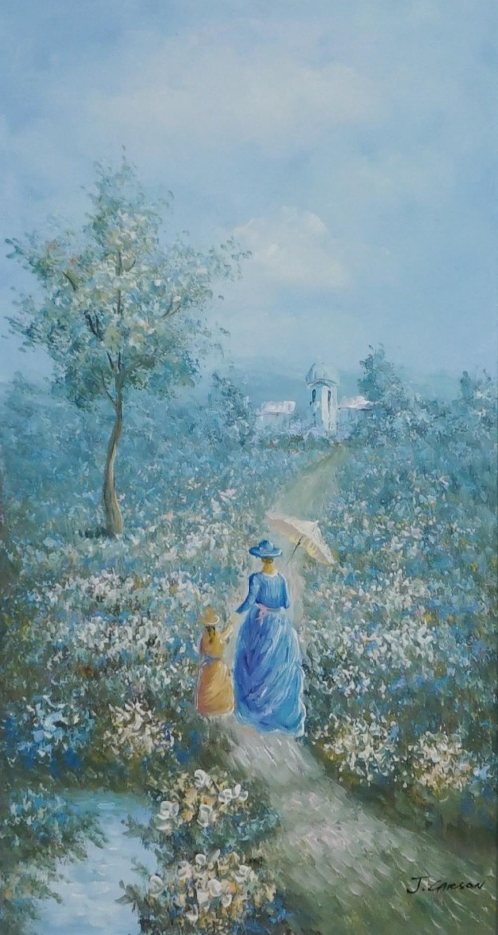 J. CARSON, STROLL IN THE FIELD, OIL