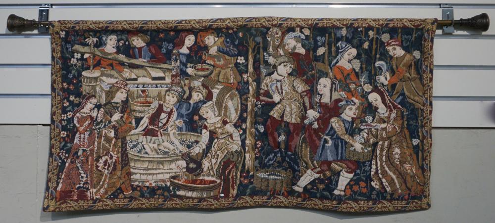 FLEMISH STYLE MACHINE TAPESTRY