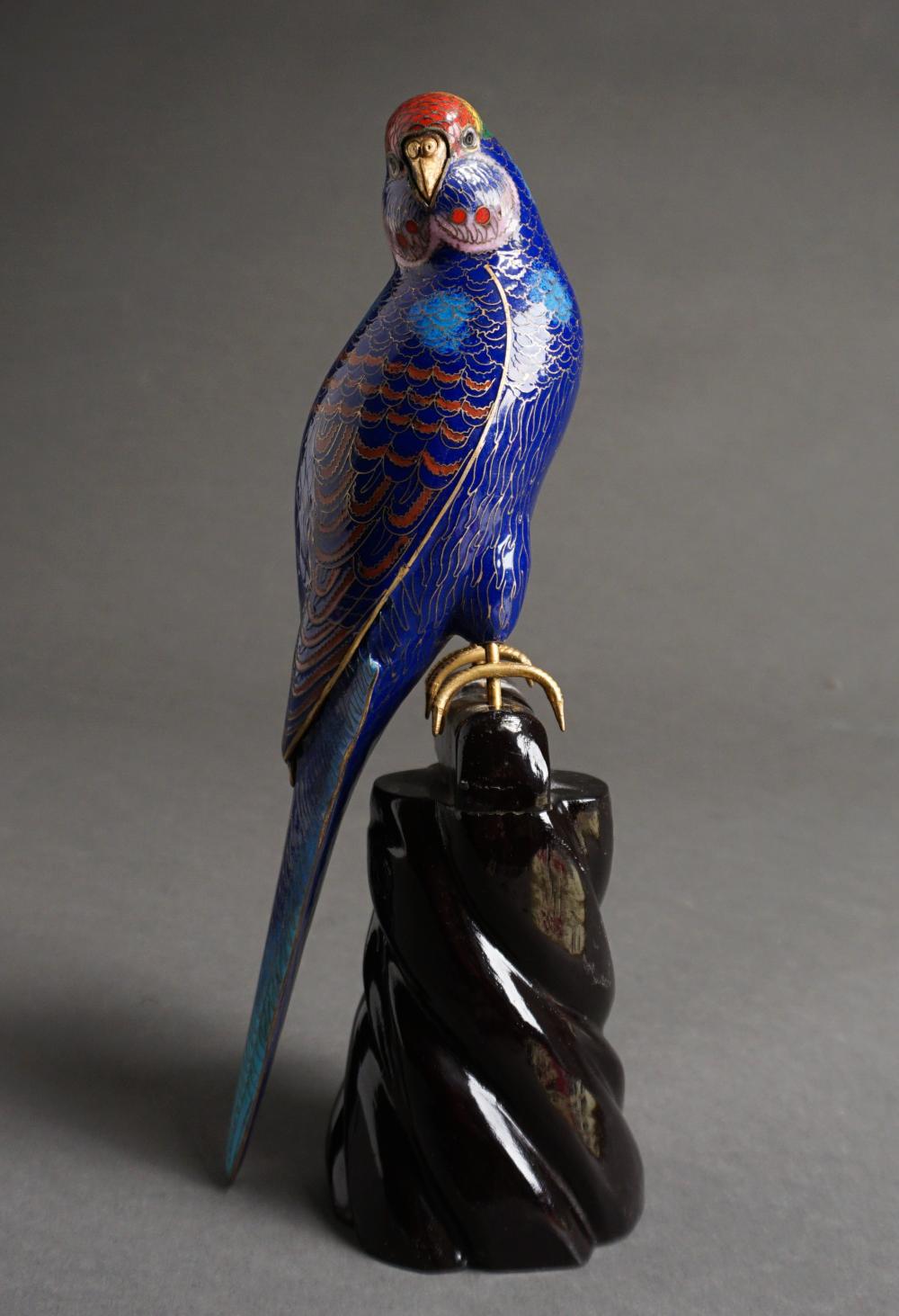 CHINESE CLOISONNE ENAMEL PARROT 32d581