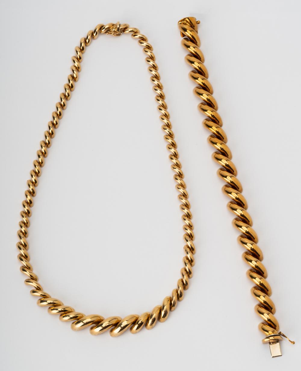 14 KARAT YELLOW GOLD NECKLACE &