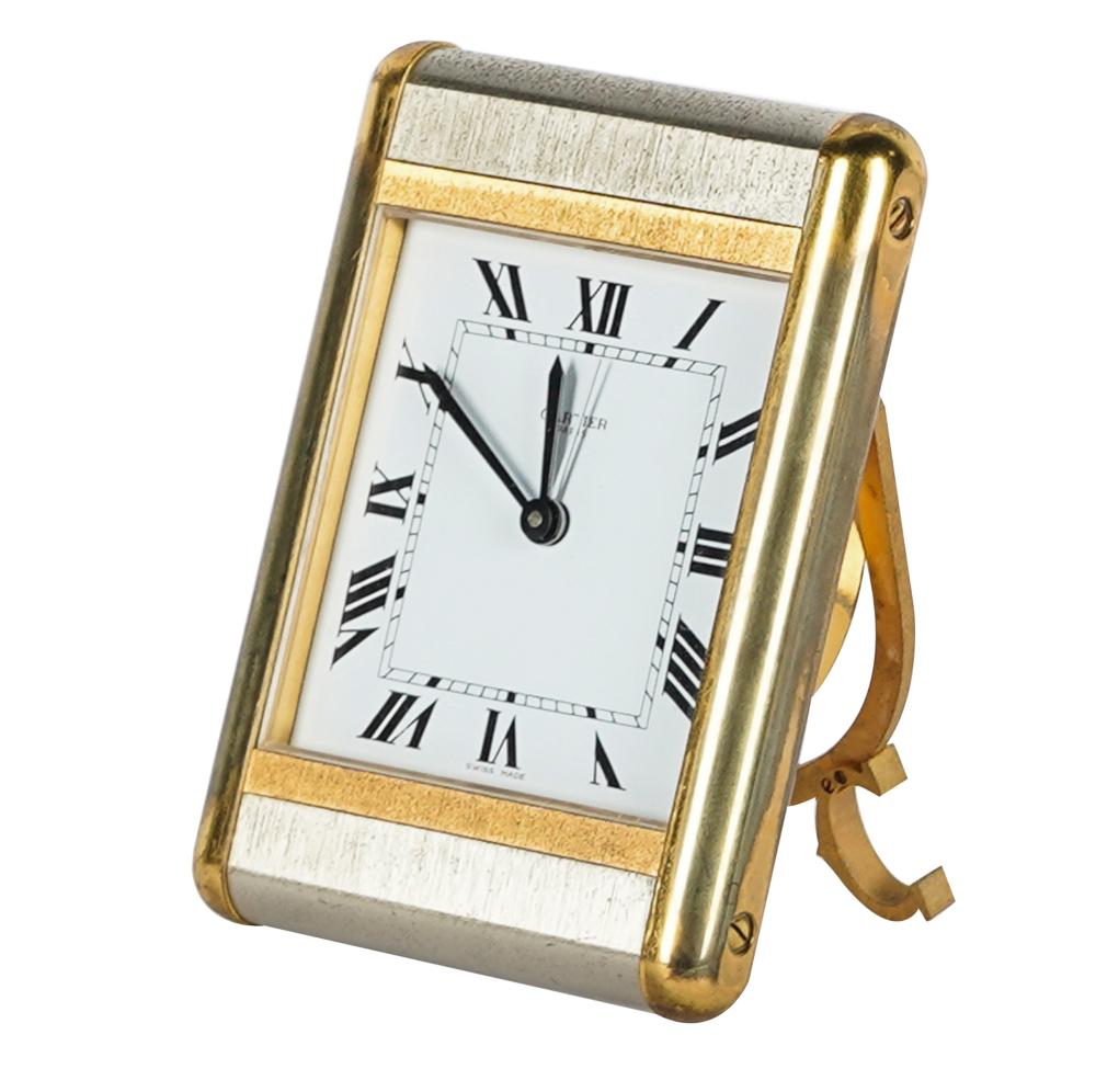 CARTIER SWISS DESK CLOCKsigned 32d5fb