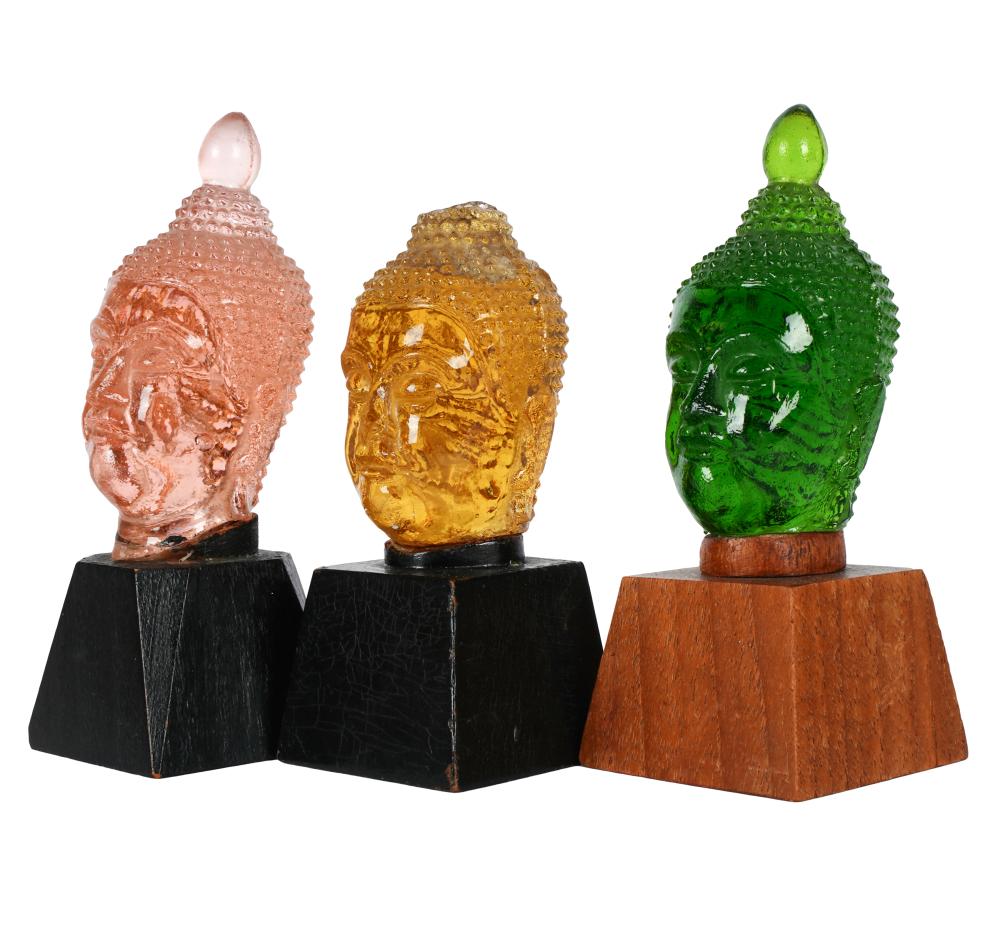 THREE COLORED BUDDHA BUSTSeach 32d60c