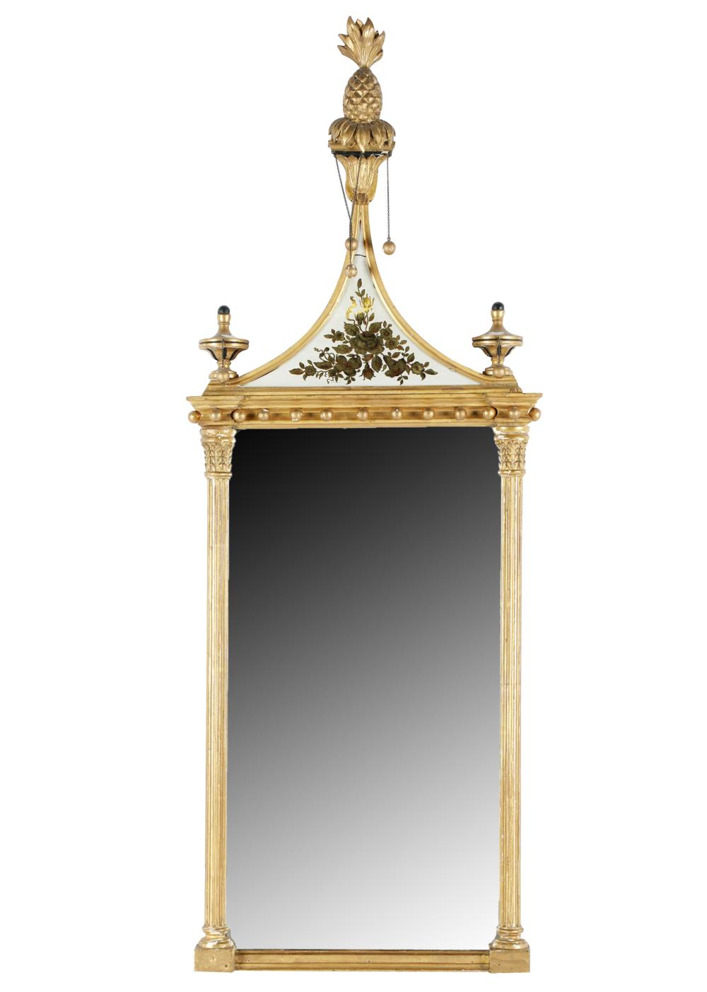 NEOCLASSICAL STYLE GILT WALL MIRRORthe 32d644