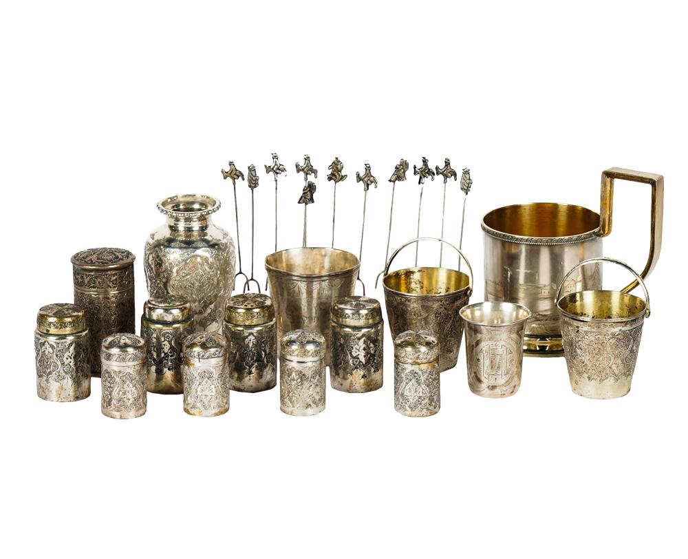 COLLECTION OF RUSSIAN SILVERvarious 32d64d