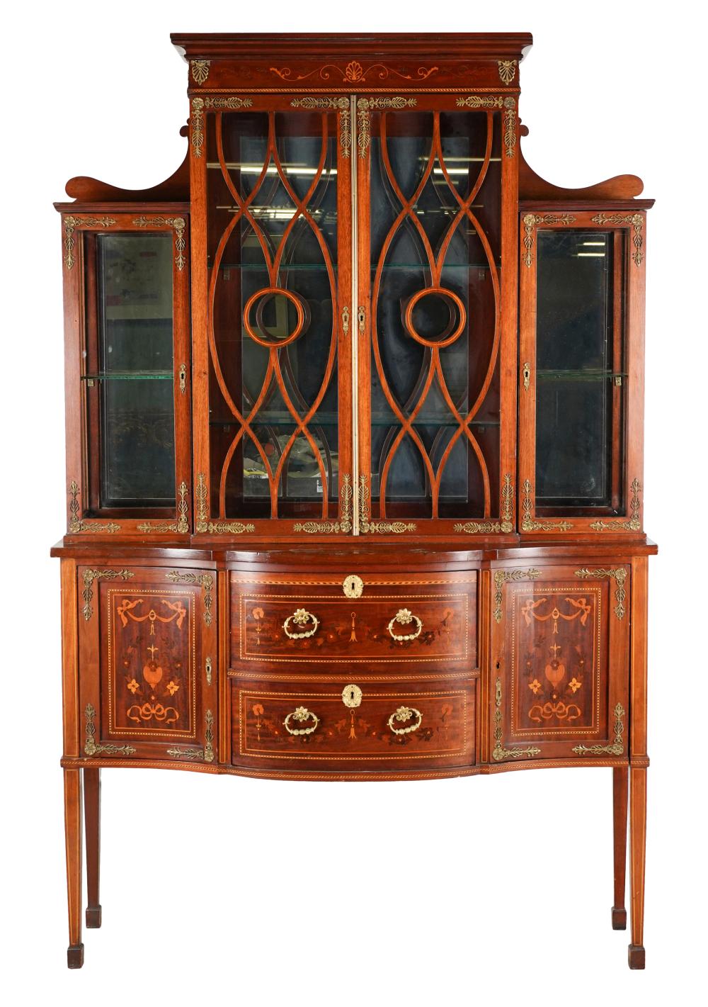 EDWARDIAN MARQUETRY INLAID BOOKCASE 32d66e