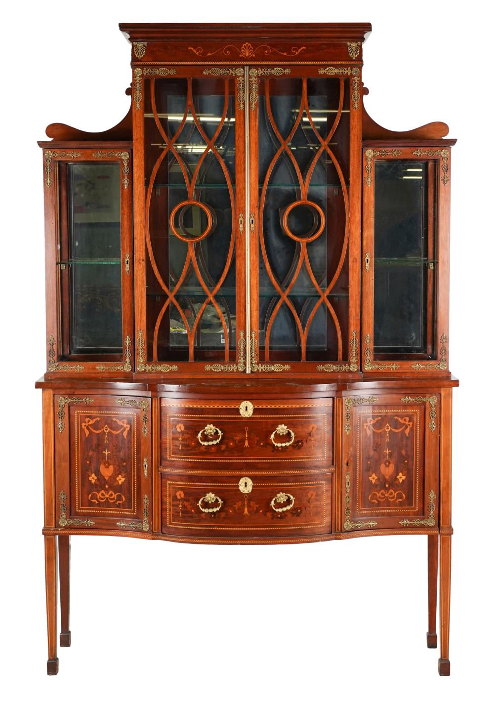 EDWARDIAN MARQUETRY-INLAID BOOKCASE