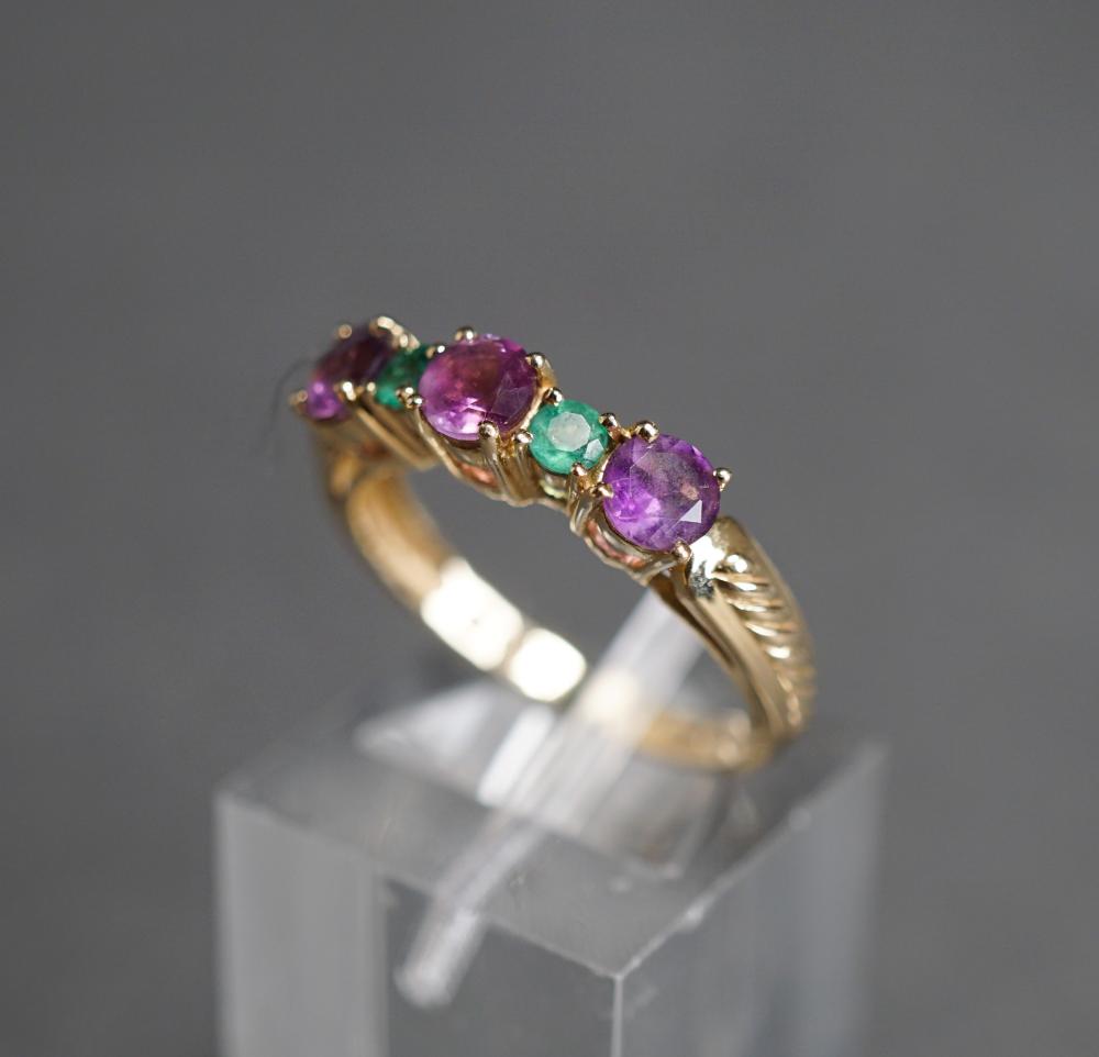 14-KARAT YELLOW-GOLD, AMETHYST