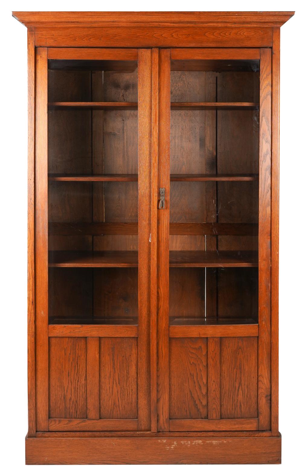 OAK BOOKCASE CABINETlate 19th /