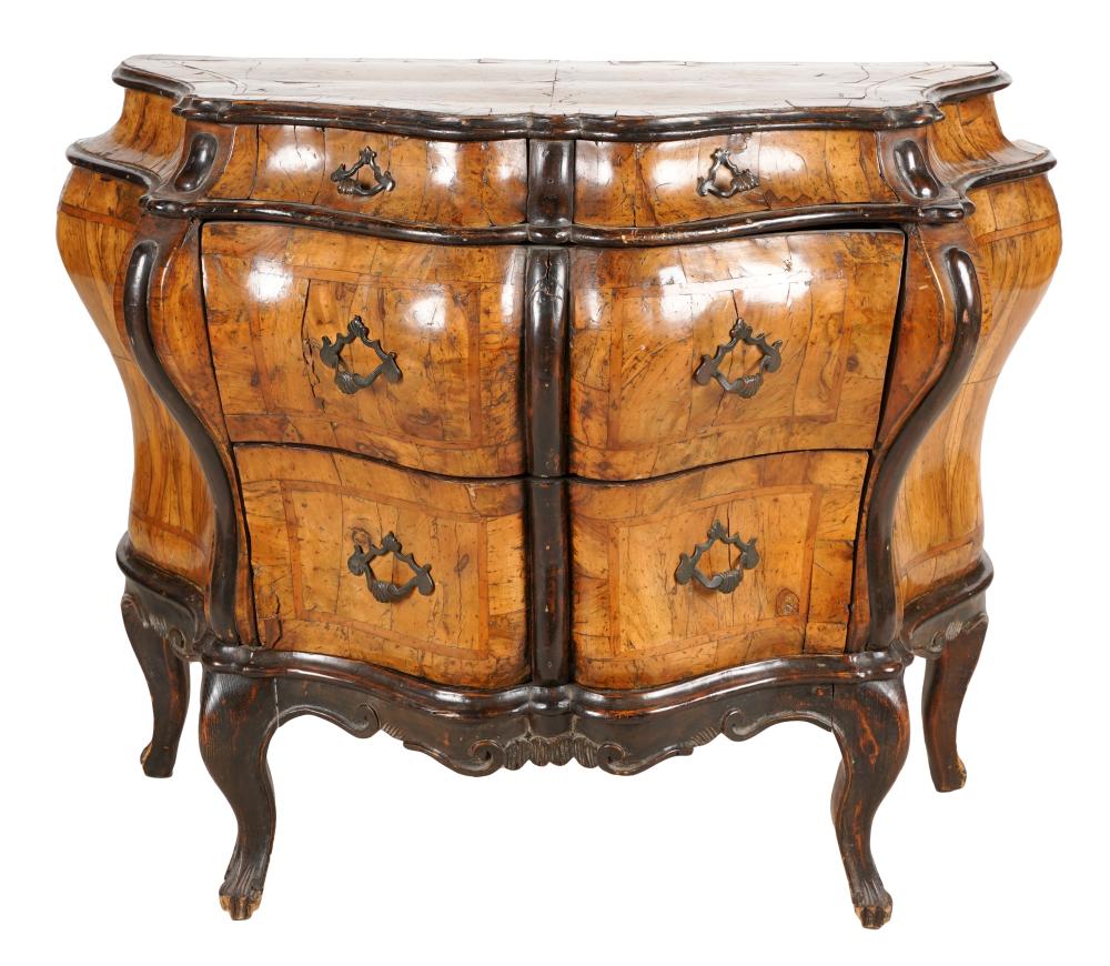 ITALIAN ROCOCO STYLE WALNUT BOMBE 32d729