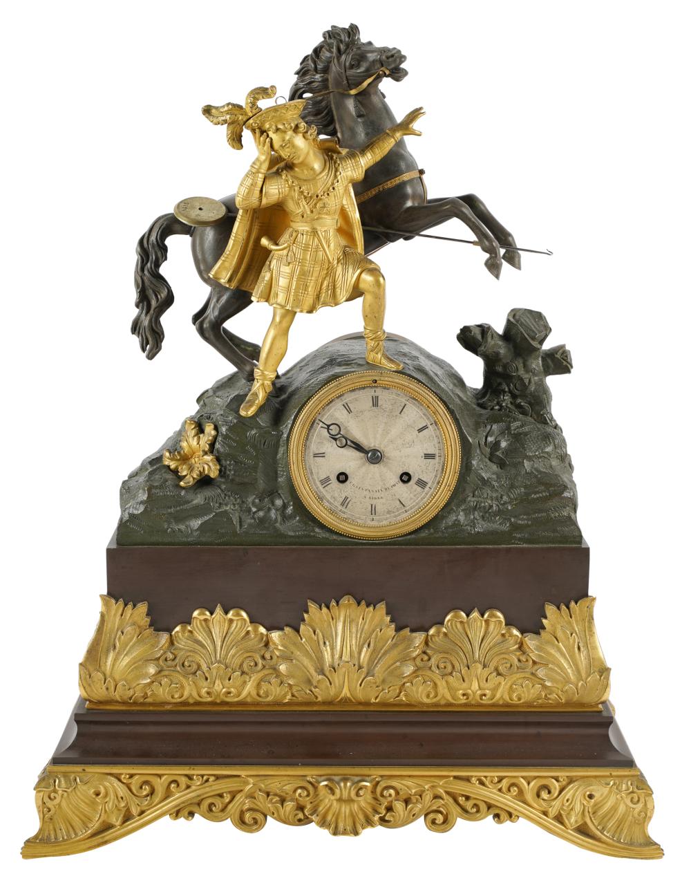 FRENCH GILT & PATINATED BRONZE