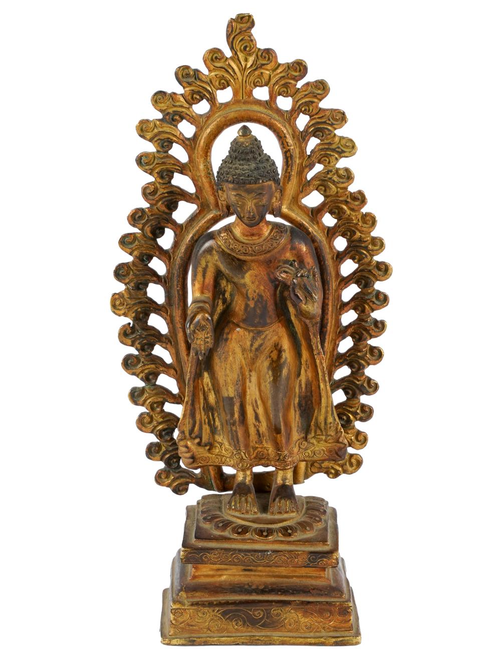 GILT BRONZE FIGURE OF BUDDHAunmarked  32d757