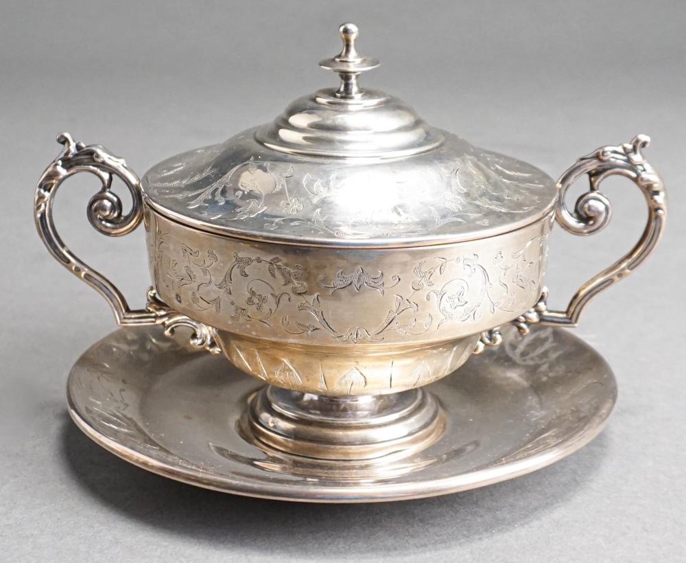 FRENCH SILVER COVERED BOWL WITH 32d7c9