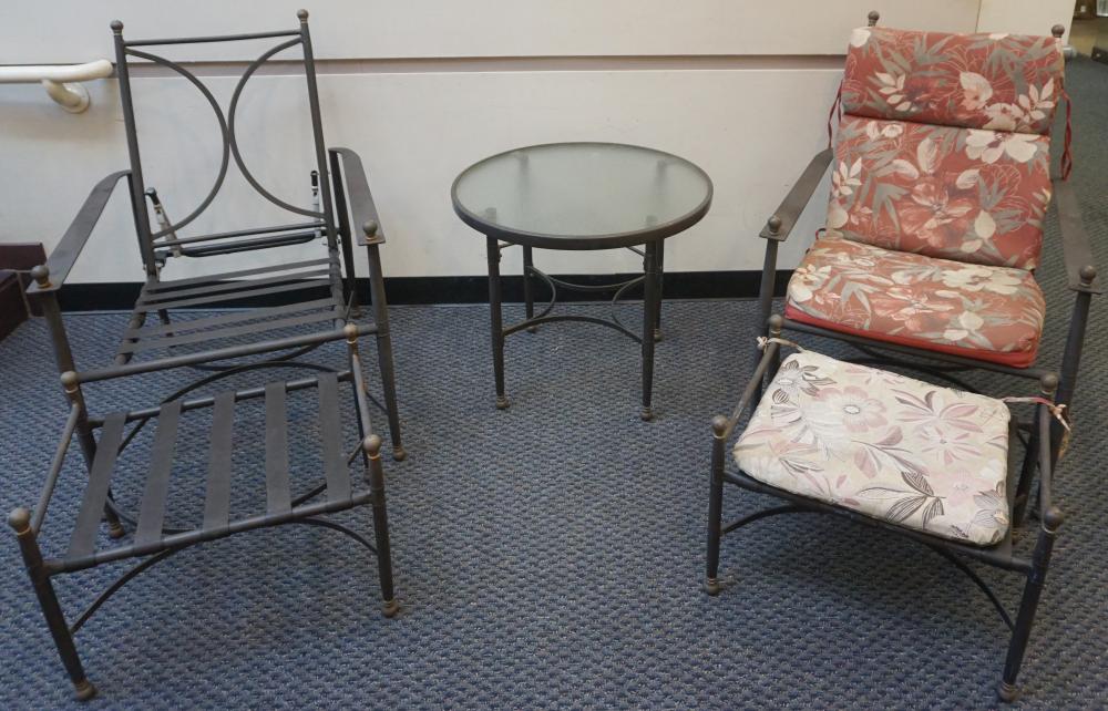 PAIR TUBULAR METAL ADJUSTABLE CHAIRS,